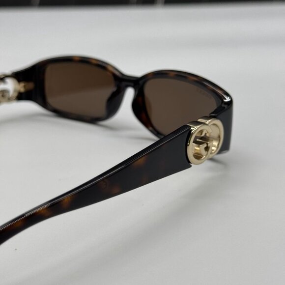 NEW GG1661S 002 GUCCI DARK HAVANA WOMEN GUCCI SUNGLASSES - Picture 10 of 14